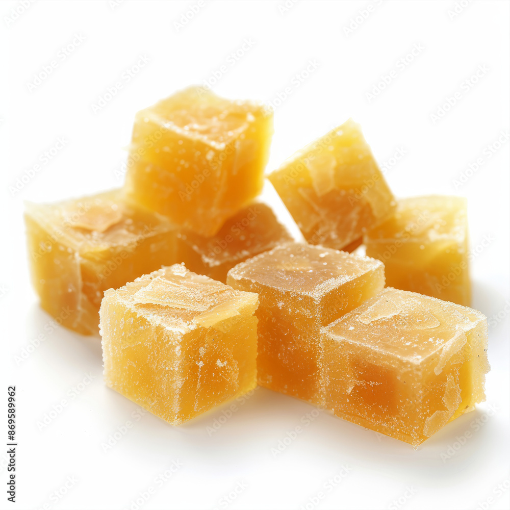 Savory bouillon cubes, isolated on a white background