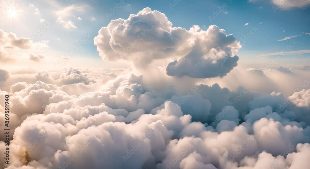 Clouds floating in the wind. High angle view from the aircraft Clouds floating in the wind. High angle view from the aircraft