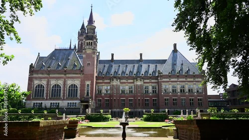 Peace Palace building, one of the most visited buildings in The Hague City, Netherlands