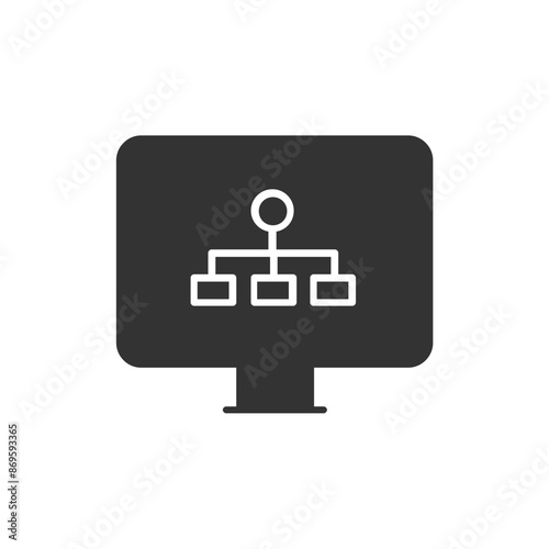 Set of Silhouette web hosting Icons. Vector Illustration isolated on white background.