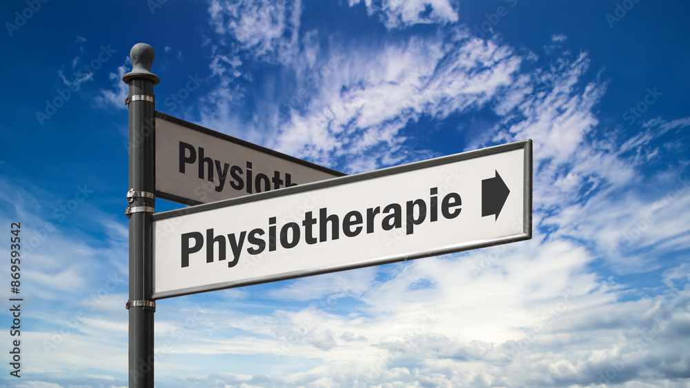 Fototapeta premium Signposts the direct way to Physiotherapy