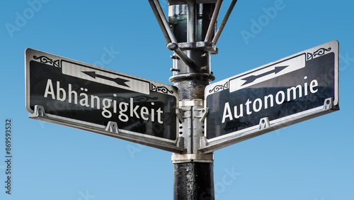 Signposts the direct way to Autonomy versus Dependency photo