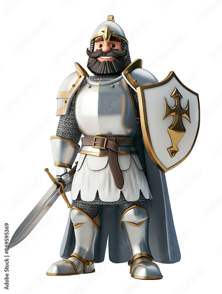Fototapeta premium medieval knight with sword
