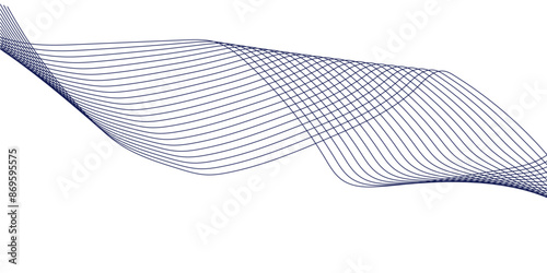 Abstract color stripe line dynamic wave line on a white stylized line art background. Design element technology  suit for banner, poster, cover, brochure, flyer, website. vector illustration