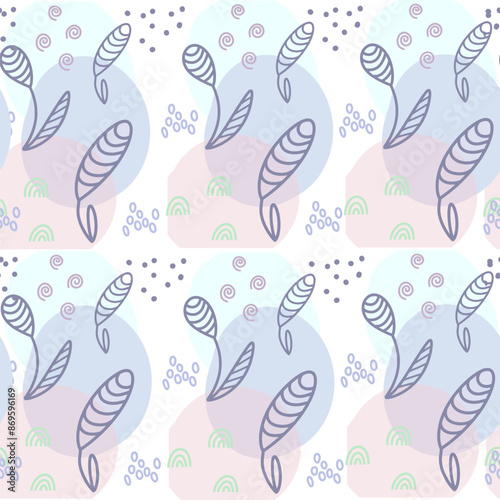 Wallpaper Mural Seamless pattern of beetles, insects, flowers. Template for printing, screensavers; pattern for textile, cover, social media banner template. Torontodigital.ca
