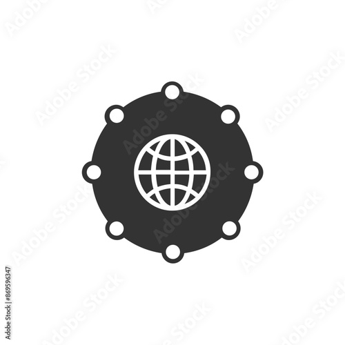 Set of Silhouette web hosting Icons. Vector Illustration isolated on white background.