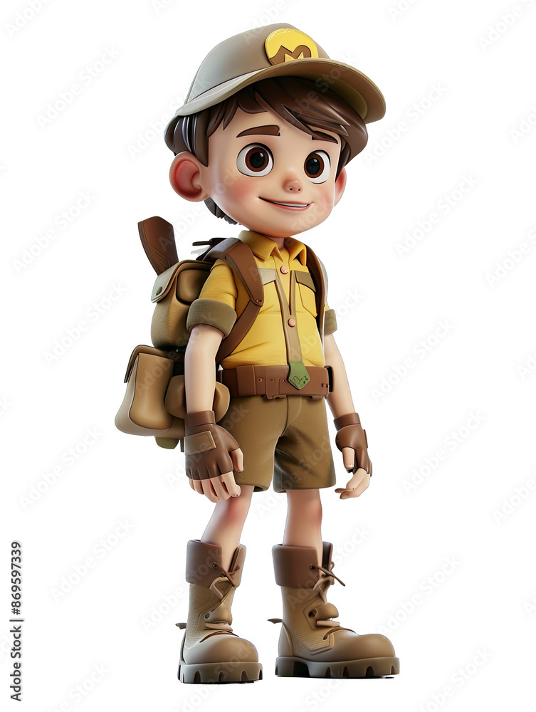3d render of a scout child 3d render of a scout child