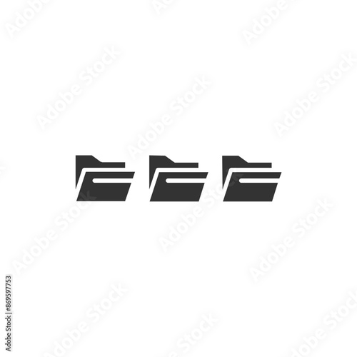 Set of Silhouette web hosting Icons. Vector Illustration isolated on white background.