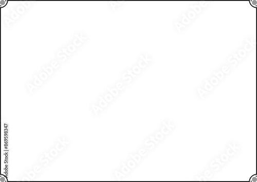 3 Colored Monoline Circle Decorative Doodle Border