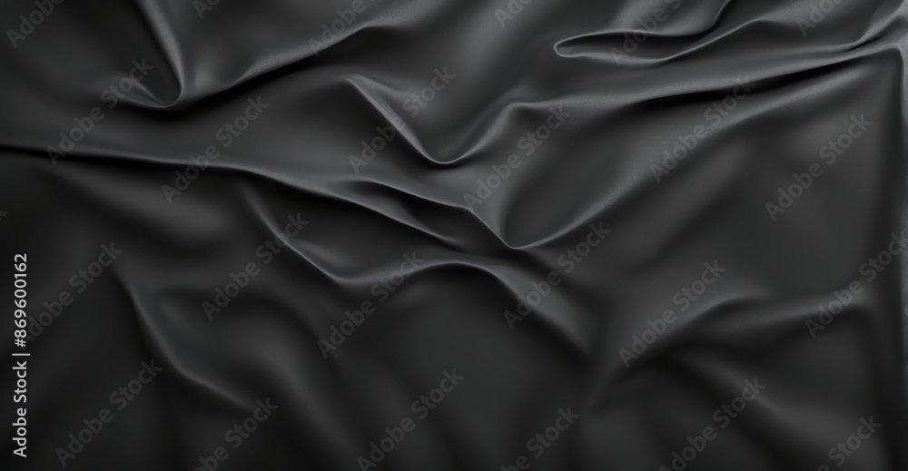 Fototapeta premium Black paper poster texture background, Weathered black paper texture, black Friday banner. Crumpled black paper with wrinkles and rubbed corners 