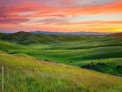 sunset over the field