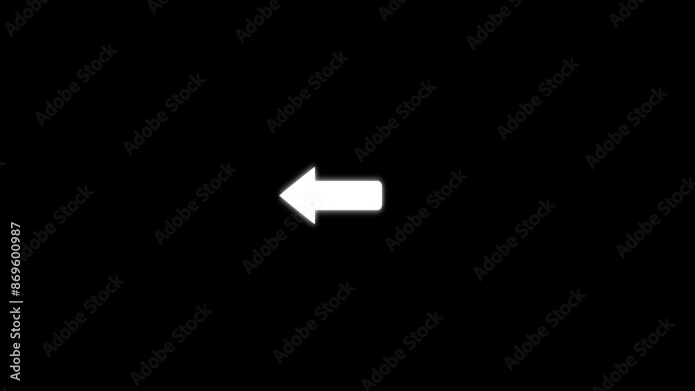 Flat moving arrow on black background. Abstract directional arrow animation. Flat moving arrow on black background. Abstract directional arrow animation.