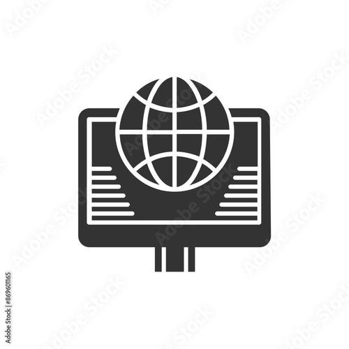 Set of Silhouette web hosting Icons. Vector Illustration isolated on white background.
