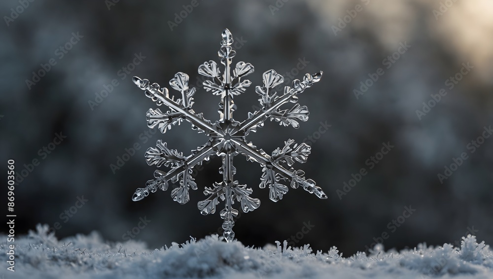 A haiku capturing the delicate beauty of a solitary snowflake on a winter morning ai_generated