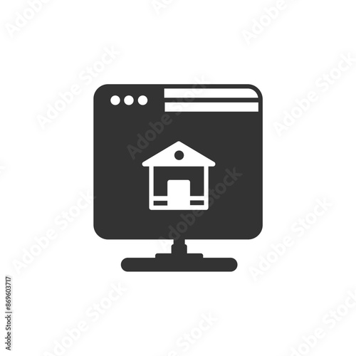 Set of Silhouette web hosting Icons. Vector Illustration isolated on white background.