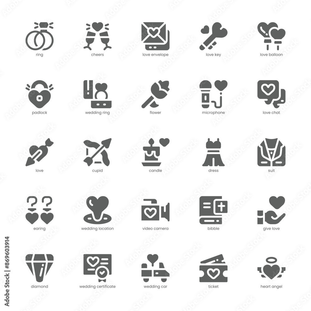 Wedding icon pack for your website, mobile, presentation, and logo design. Wedding icon glyph design. Vector graphics illustration and editable stroke. Wedding icon pack for your website, mobile, presentation, and logo design. Wedding icon glyph design. Vector graphics illustration and editable stroke.
