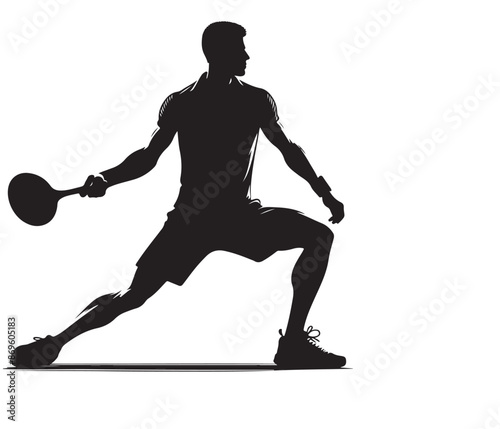 single sports player vector art graphic resources silhouette vector style, white background