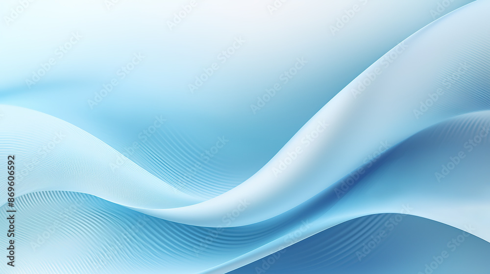 Fototapeta premium Blue and white gradient wave flowing texture abstract background