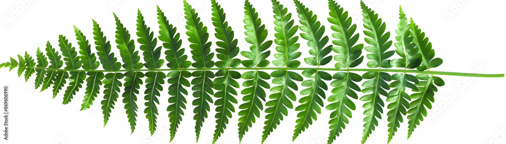 Green Fern Leaf Illustration on Black Background Green Fern Leaf Illustration on Black Background