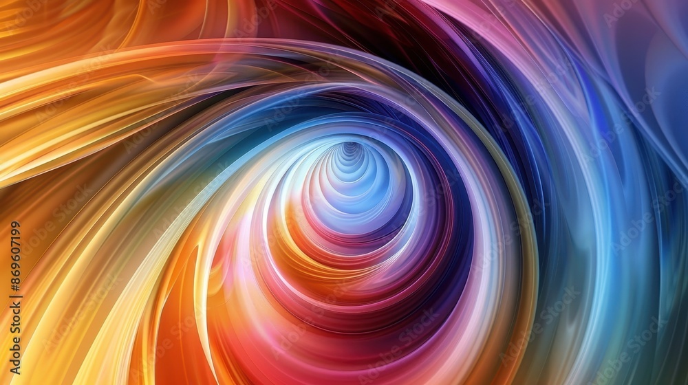 Abstract Colorful Swirling Tunnel Design, Digital Art Wallpaper Abstract Colorful Swirling Tunnel Design, Digital Art Wallpaper