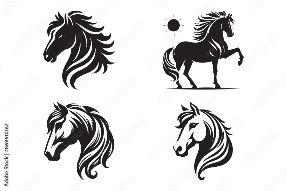 Horse silhouette vector illustration Horse silhouette vector illustration