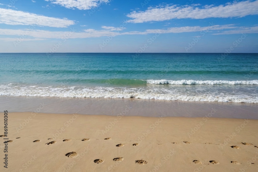 background for summer vacation concept. Nature of the beach and sea, summer with sunlight, sandy beach The sparkling sea water contrasts with the blue sky background for summer vacation concept. Nature of the beach and sea, summer with sunlight, sandy beach The sparkling sea water contrasts with the blue sky