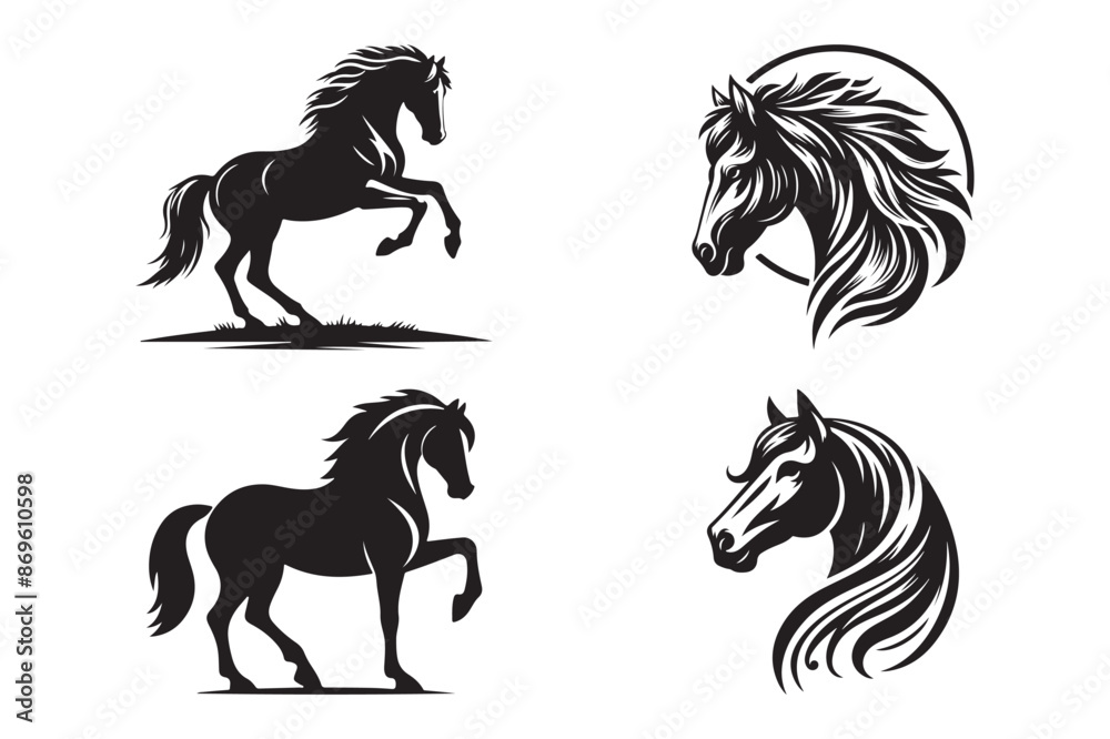 Horse silhouette vector illustration Horse silhouette vector illustration