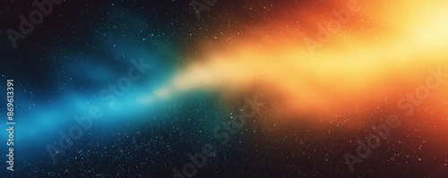 Abstract Gradient Background Grainy Texture Blue Orange Watercolor Black Teal Yellow Colourful Subtle Sun Rays Soft Shadows