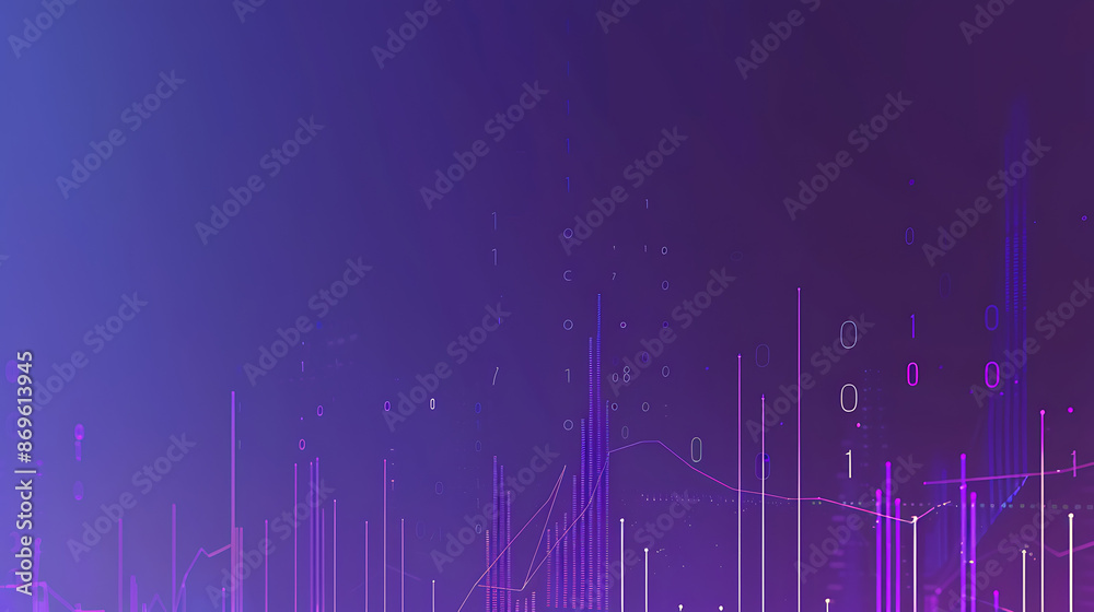 Purple Gradient Futuristic Data Background