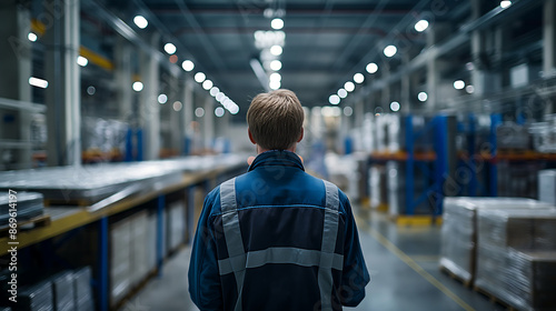 A casually dressed young woman smiles while shopping indoors at a city mall