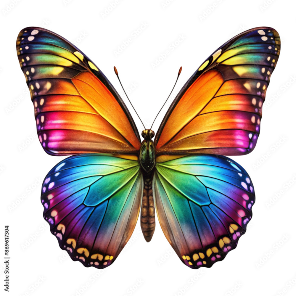 Obraz premium butterfly 3d PNG image vibrant and realistic