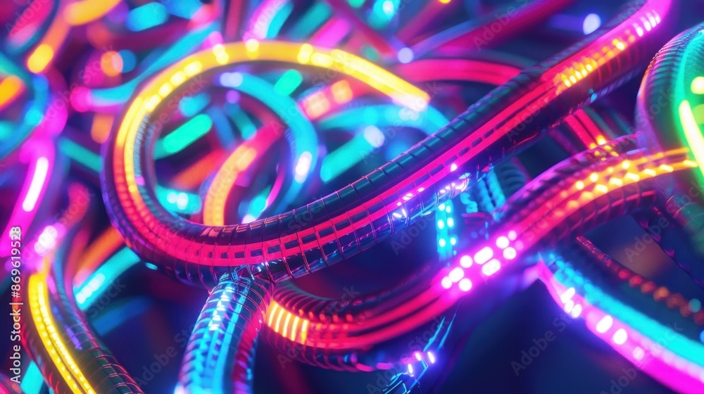 Fiber optic cables .Generative AI. Fiber optic cables .Generative AI.