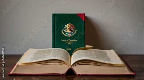 Mexico constitution day with book