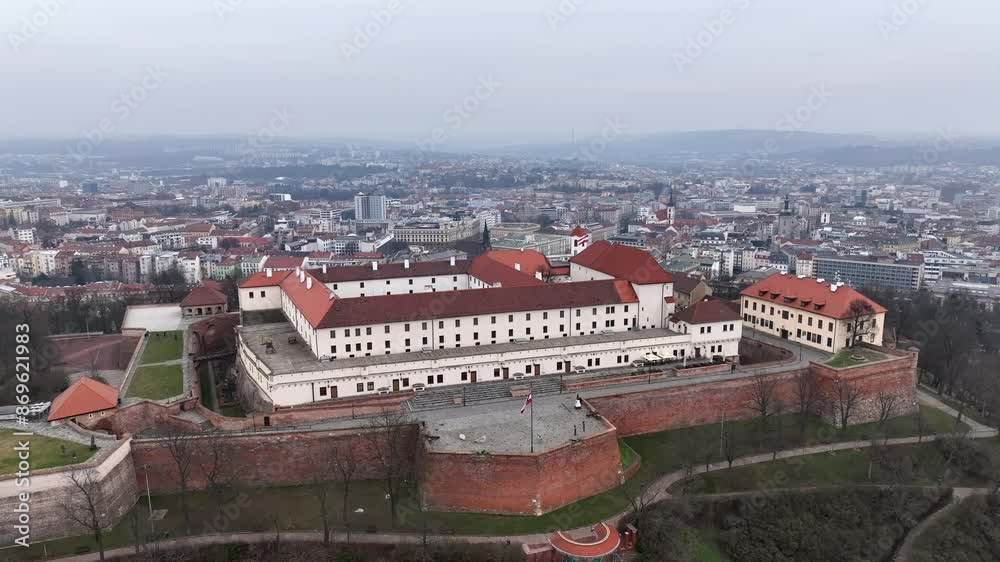 Aerial view of Spilberk Castle in Brno, Czech Republic Aerial view of Spilberk Castle in Brno, Czech Republic
