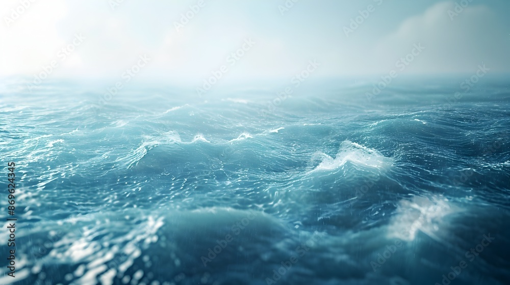 Defocused View of Vast Ocean Waves with Ample Copy Space Defocused View of Vast Ocean Waves with Ample Copy Space