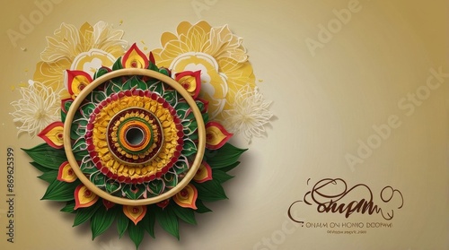 Happy Onam greeting card design