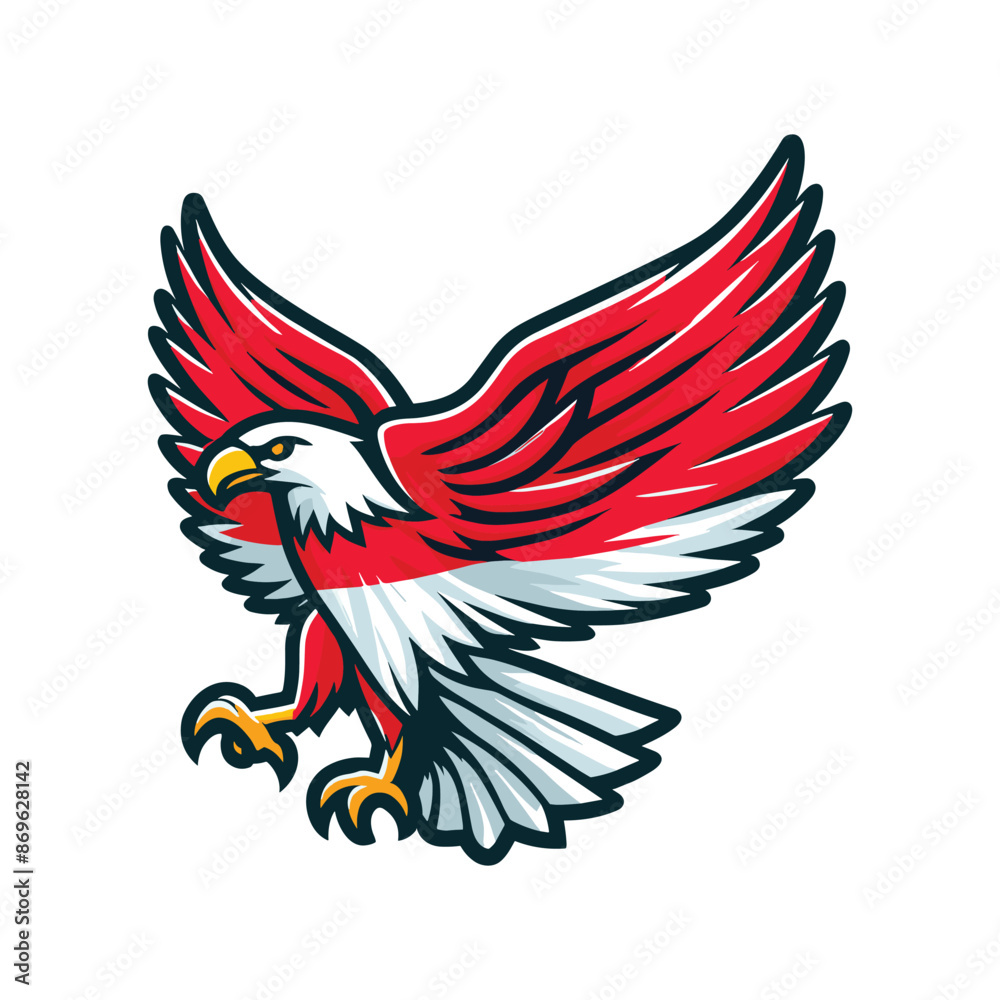 Fototapeta premium indonesia independence day doodle line drawing vector illustration