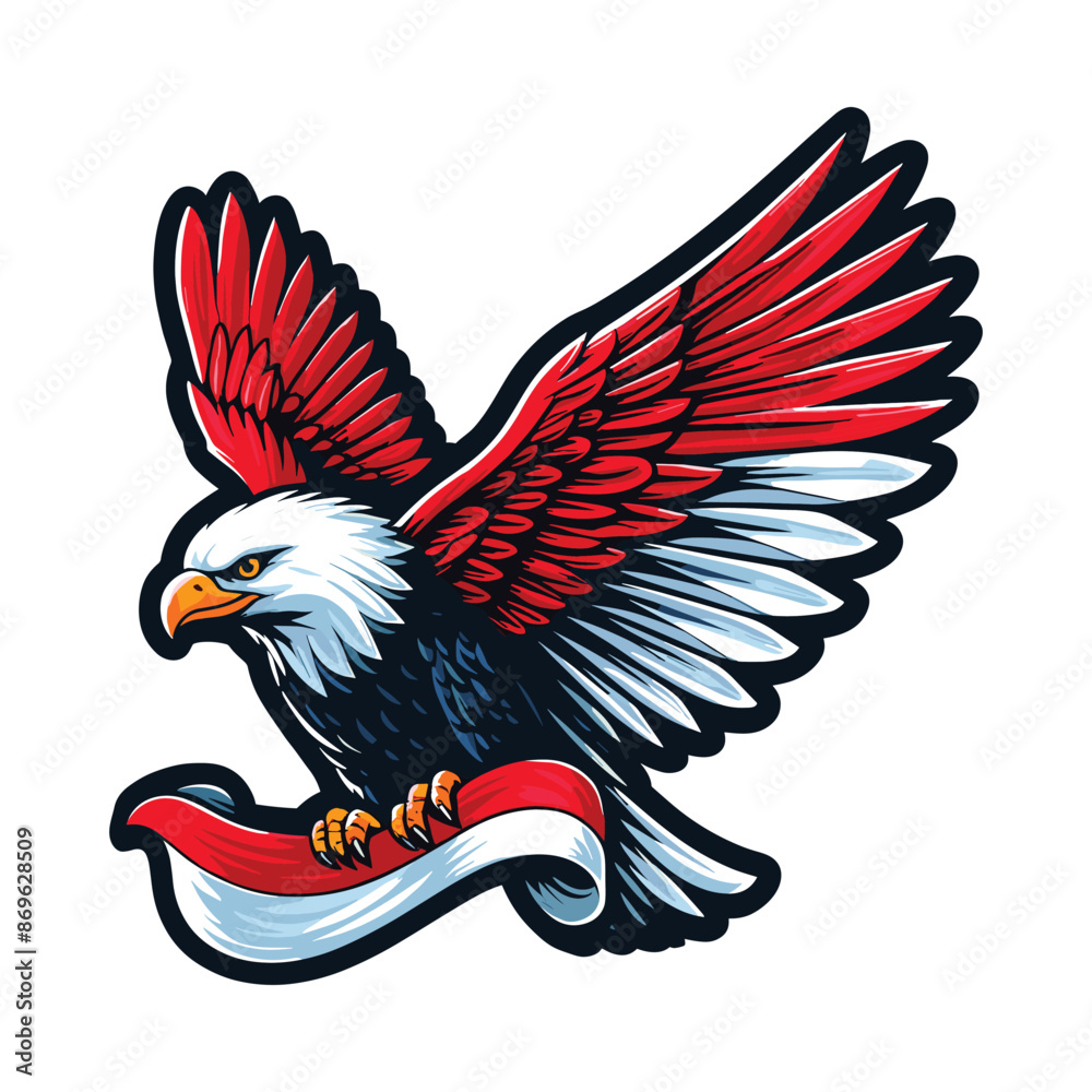 Obraz premium indonesia independence day doodle line drawing vector illustration