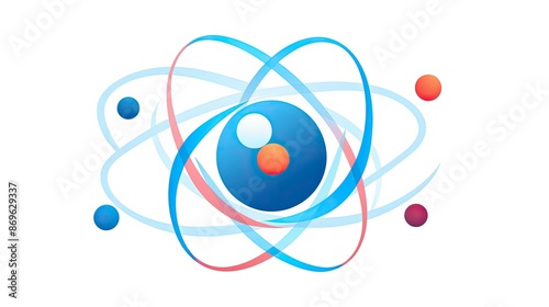 atom symbol on white background