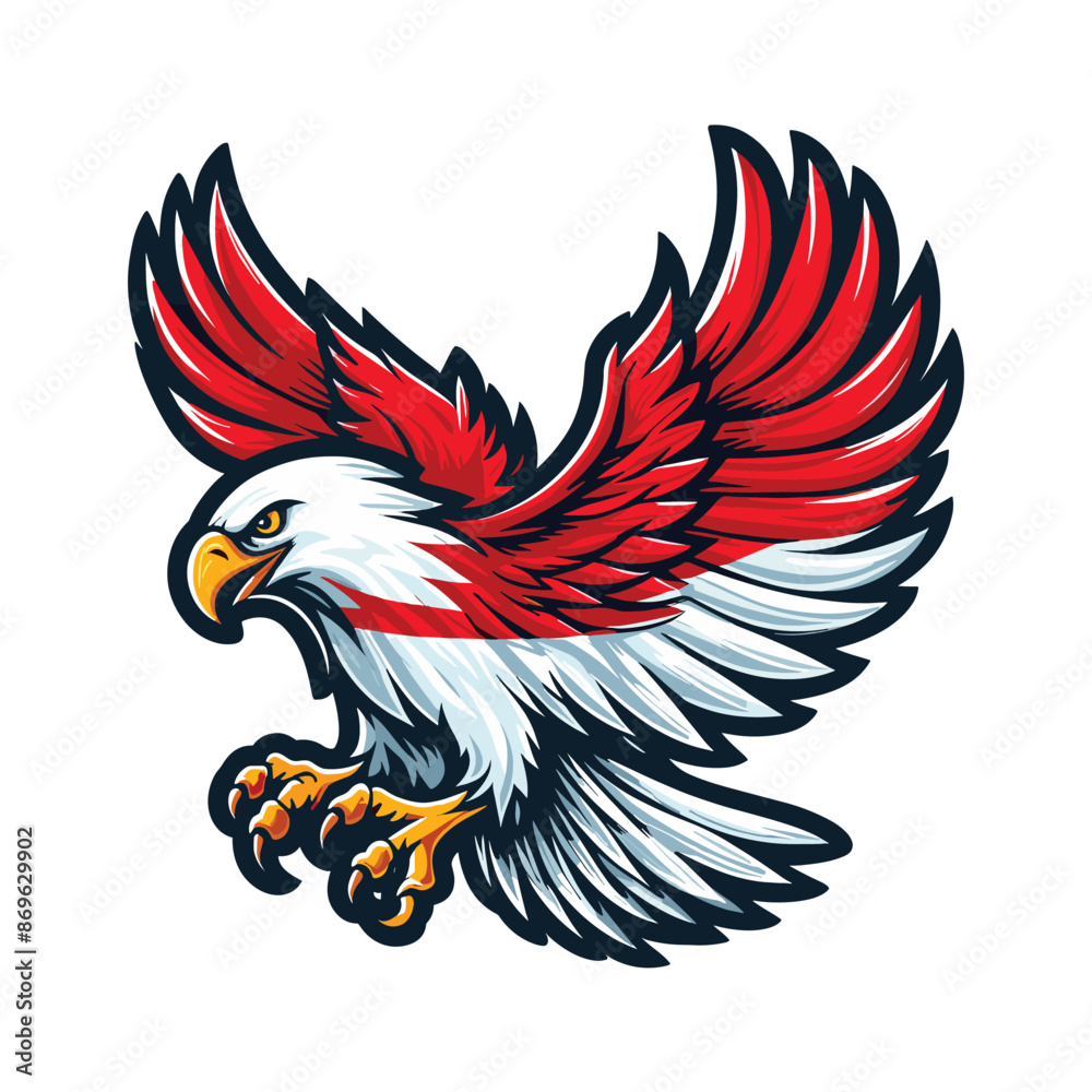 Obraz premium indonesia independence day doodle line drawing vector illustration