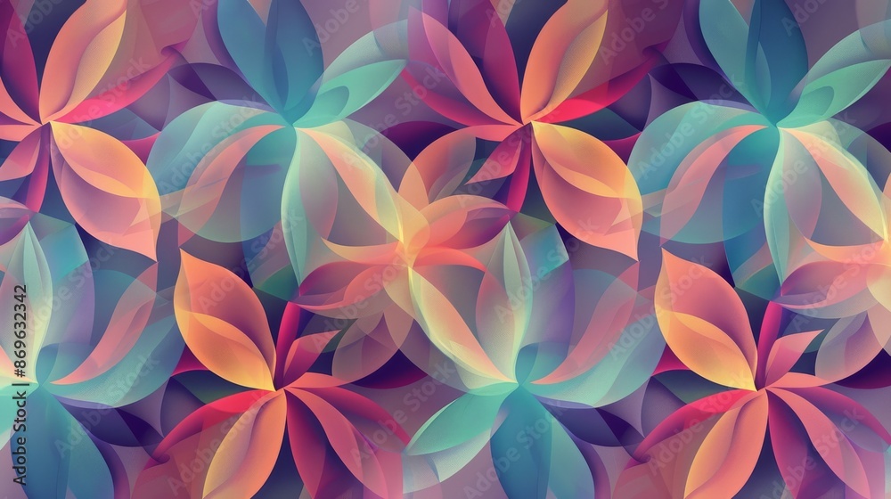 Floral Patterns seamless, geometric design with a subtle gradient in the background Floral Patterns seamless, geometric design with a subtle gradient in the background
