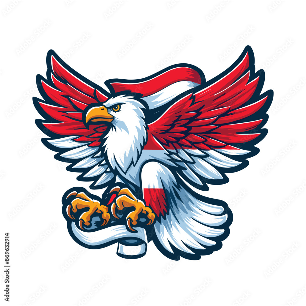 Obraz premium indonesia independence day doodle line drawing vector illustration