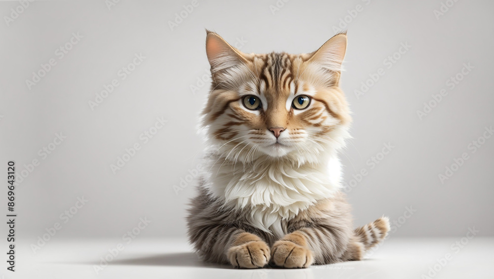cat on white background cat on white background