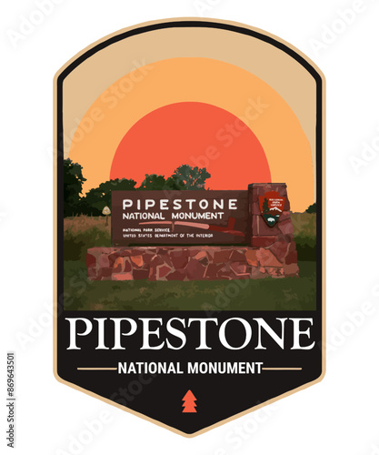 Pipestone National Monument State Park Of Minnesota City Retro Hiking Gifts For American National Park Camping Lover