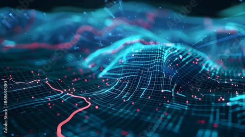 Wallpaper Mural Detailed Visualization of RADAR Coverage Areas and Sensor Range Technology Torontodigital.ca