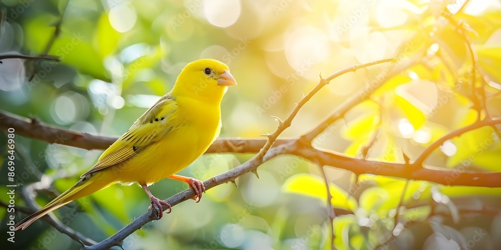 Φωτογραφία The Melodious Song of the Yellow Canary A Symbol of Nature's Beauty among Finch Species