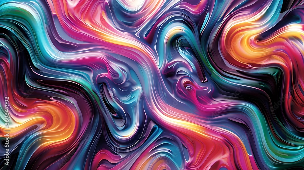 Harmonious swirls of vibrant hues blending seamlessly into an enchanting abstract pattern. Harmonious swirls of vibrant hues blending seamlessly into an enchanting abstract pattern.