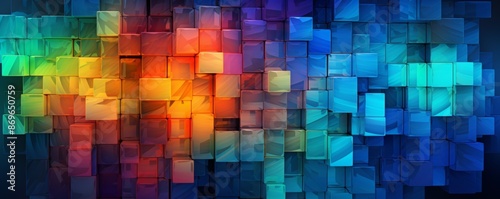 Prismatic Splendor - Abstract Wall Art Illuminated by Spotlights photo