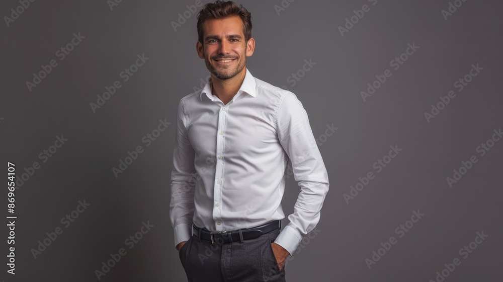 Obraz premium The handsome man posing