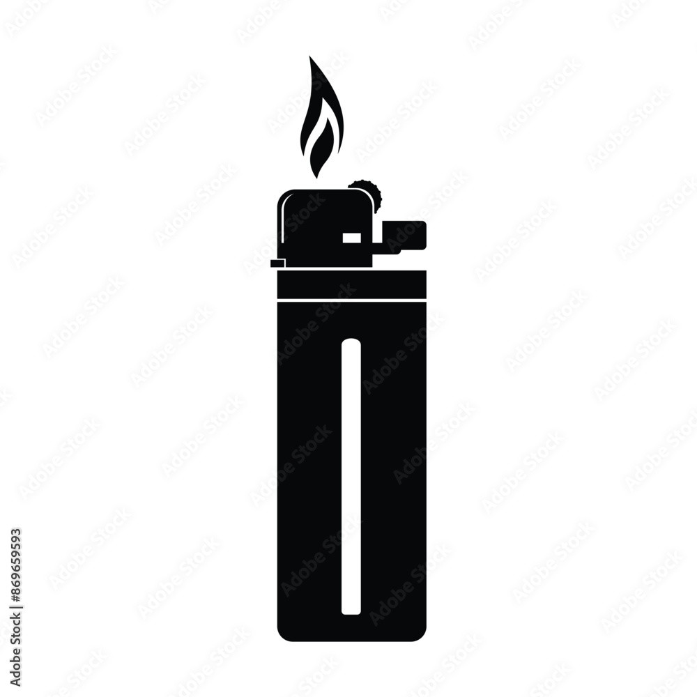 Gas lighter icon vector illustration in flat style